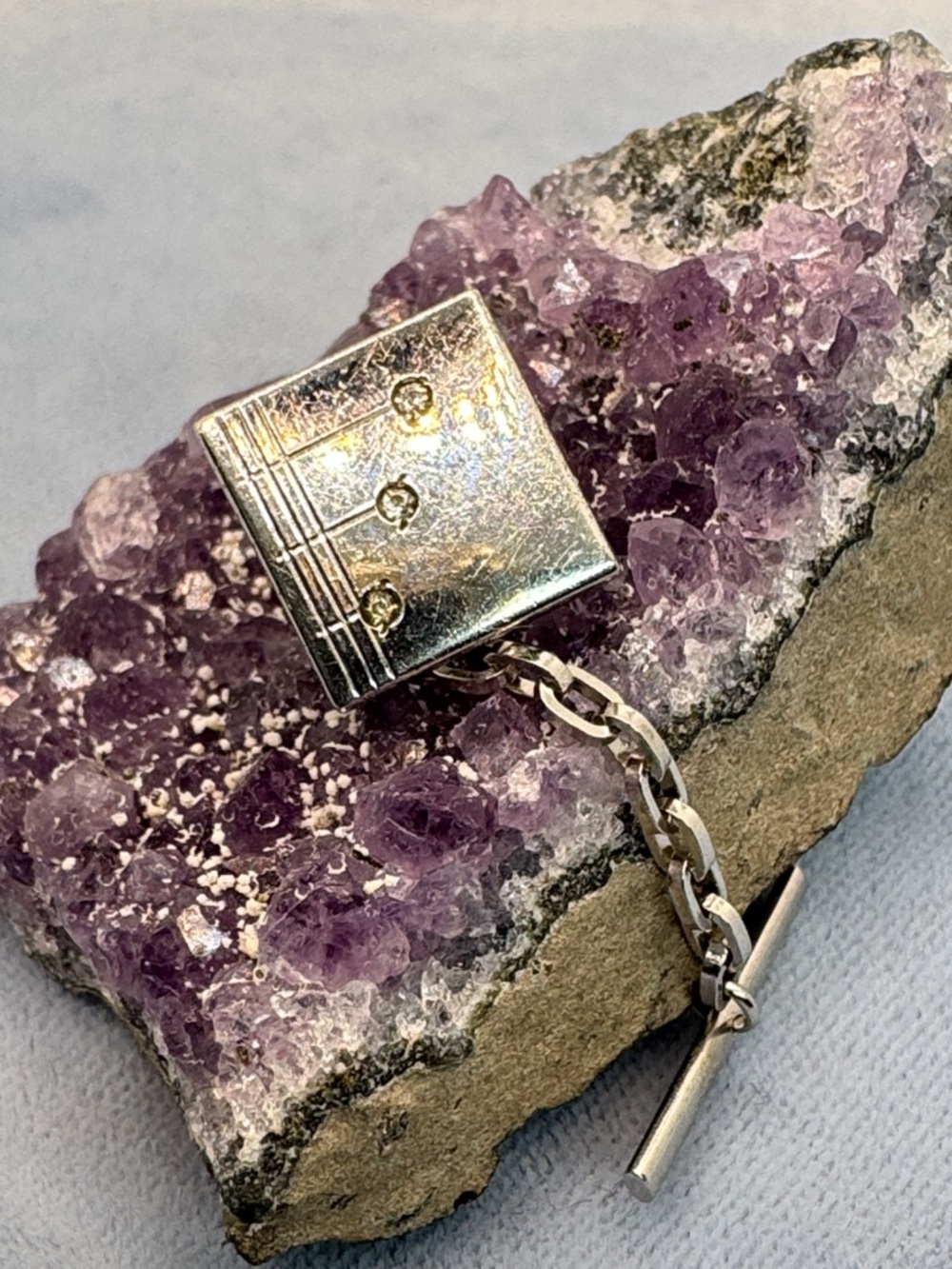 Vintage Sterling Silver Stamped Tie Tac.